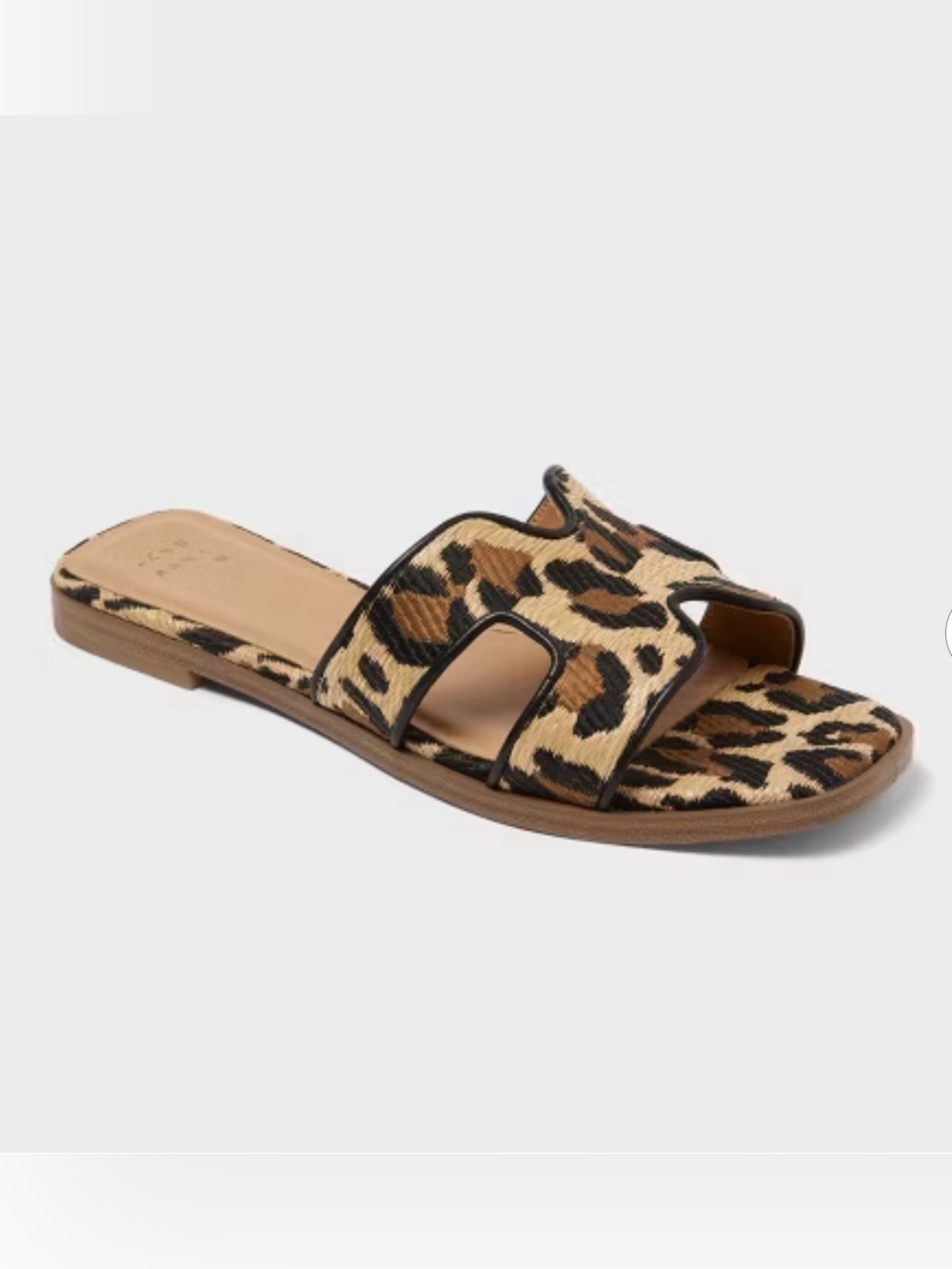 A New Day Nina Leopard Print Slide Sandals